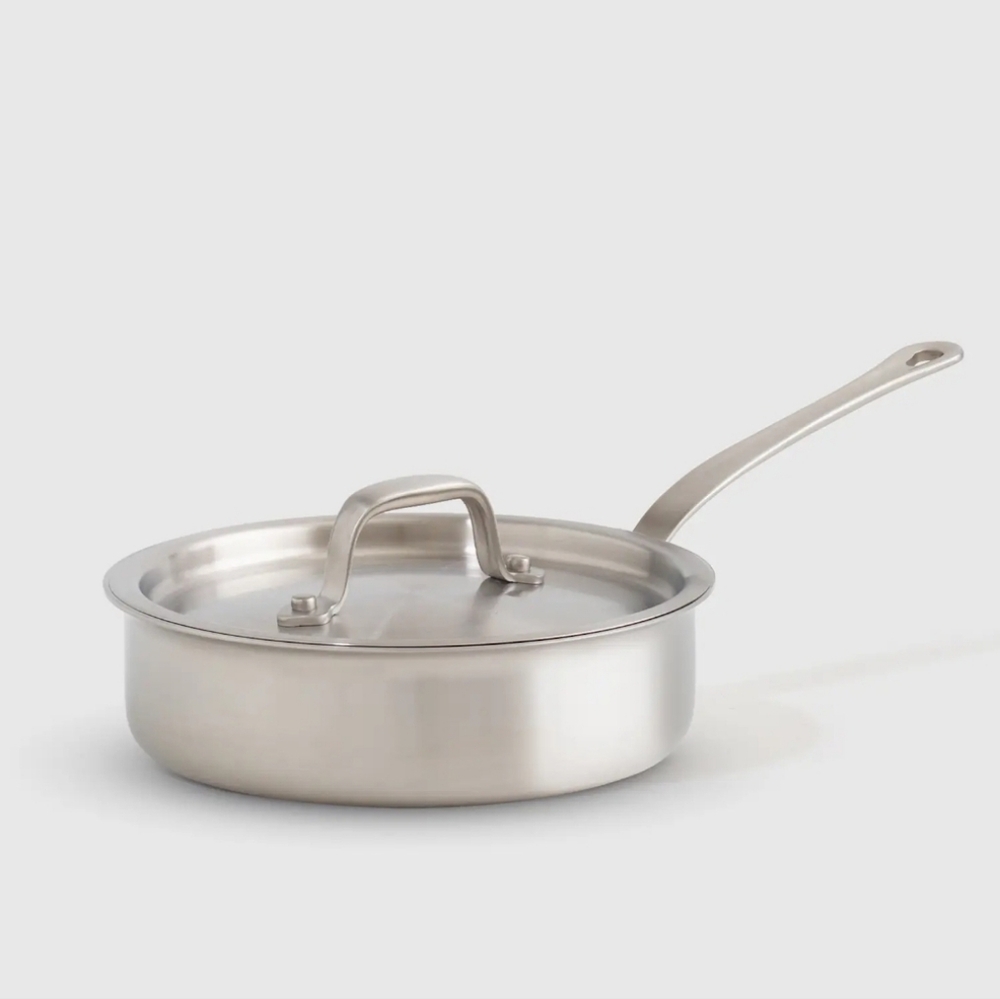 NWOT! Quince 3qt- 5ply Stainless Steel Non-Toxic Saute Pan With Lid! (SY)